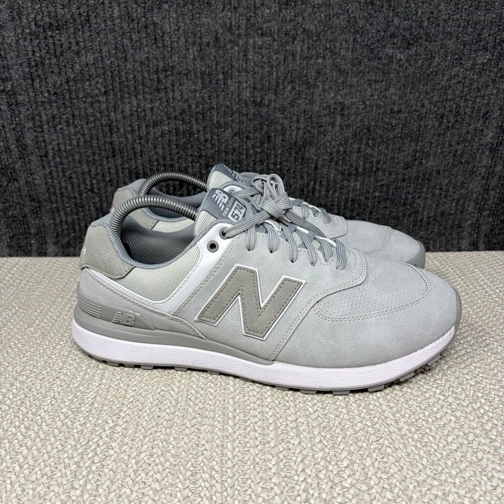 New Balance 574 Greens V2 Spikeless Golf Shoes Grey White Mens 9.5 2E WIDE